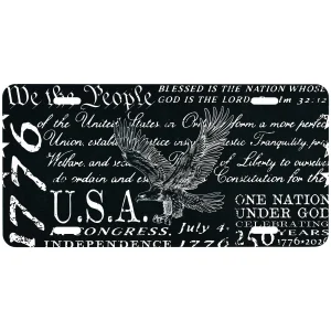 License Plate Eagle Bless Is The Metal